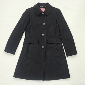 Kate Spade New York Black Sparkle Wool Blend Coat - Size S